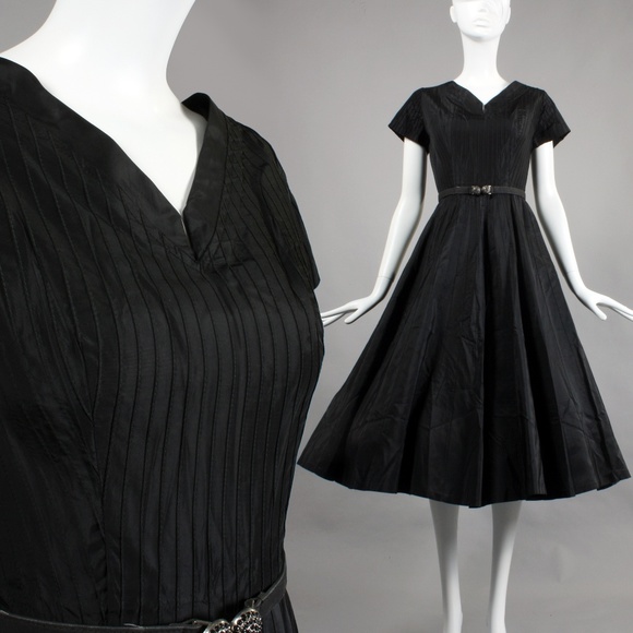 1940s black dress